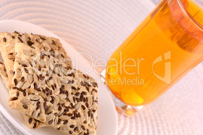 sweet cake on white plate