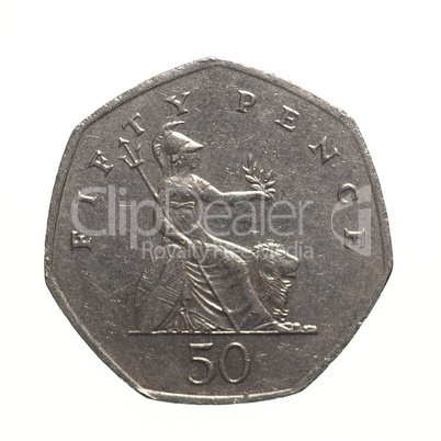 Fifty pence coin