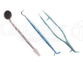 Dentist tools isolated