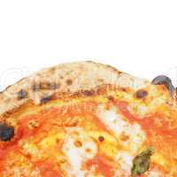 Margherita pizza background isolated