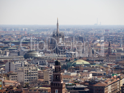 Milan aerial view