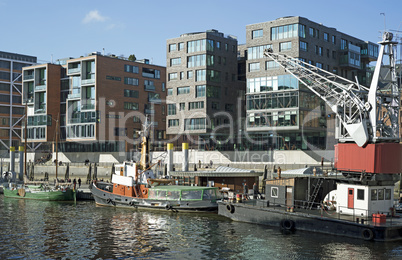 Traditionsschiffe im Sandtorhafen in Hamburg,Deutschland