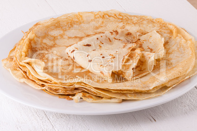 Delicious Pancakes on Plate Served