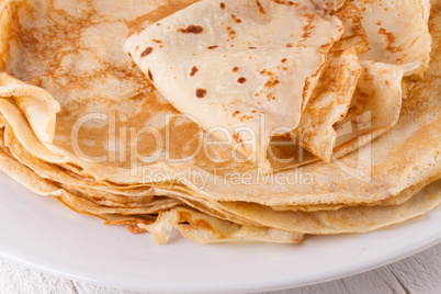 Delicious Pancakes on Plate Served