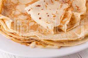 Delicious Pancakes on Plate Served