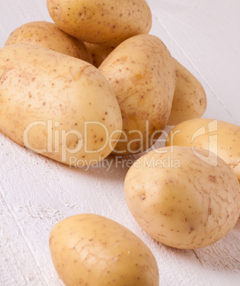 Farm fresh washed whole potatoes
