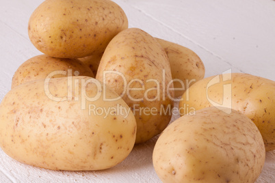 Farm fresh washed whole potatoes