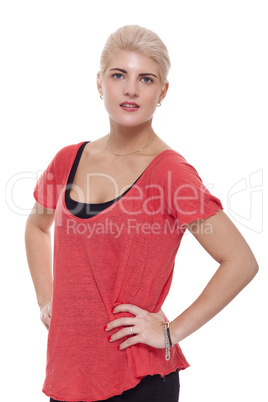 Pretty Woman in red Clothing