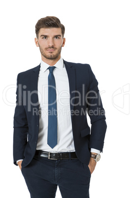 Stylish successful young businessman