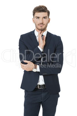 Stylish successful young businessman