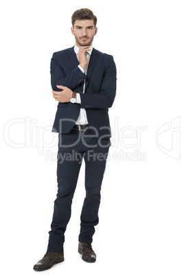 Stylish successful young businessman