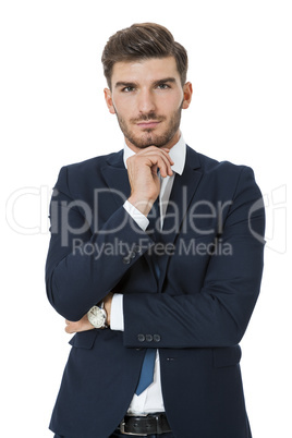 Stylish successful young businessman