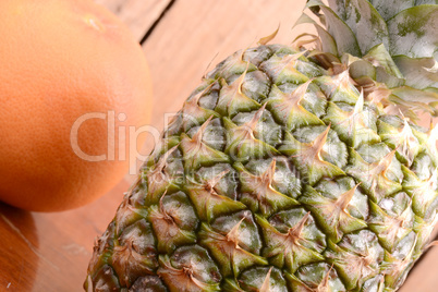 fresh pineapple with orange