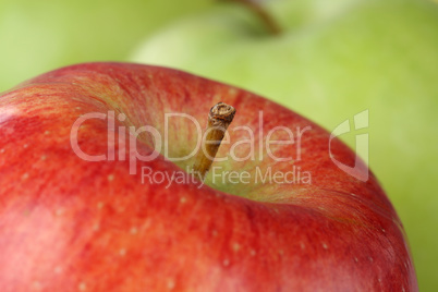 Nahaufnahme roter Apfel Frucht