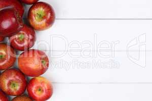Rote Äpfel Früchte Hintergrund mit Textfreiraum