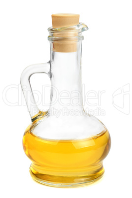 Glass carafe with vegetable oil