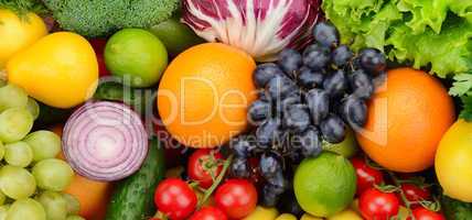 set fruit and vegetable