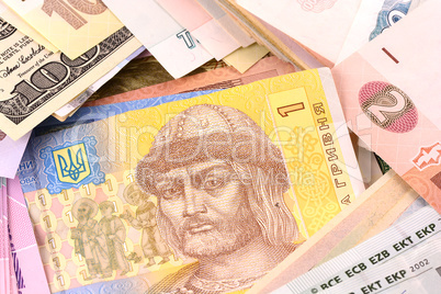 european money, ukrainian money