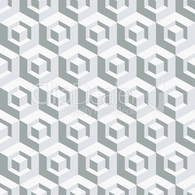 Abstract geometrical 3d white background.  Vector illustration. Seamless pattern.