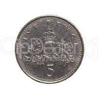 Five pence coin