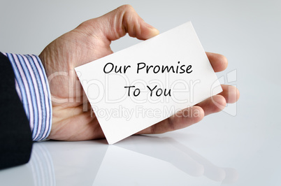 Our promise to you