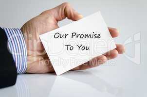 Our promise to you