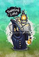 Traveling Light Cartoon Character