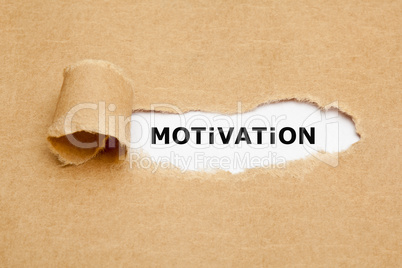 Motivation Torn Paper Concept