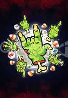 Cartoon Zombie Hands