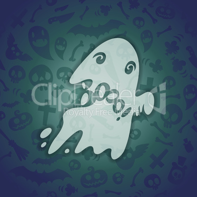 Halloween Card with Spooky Boo!