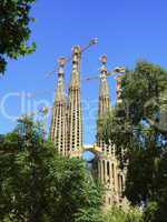 Sagrada familia church in Barcelona, Spain