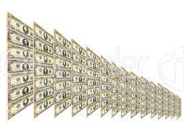 dollar pattern with abstract plate isolated