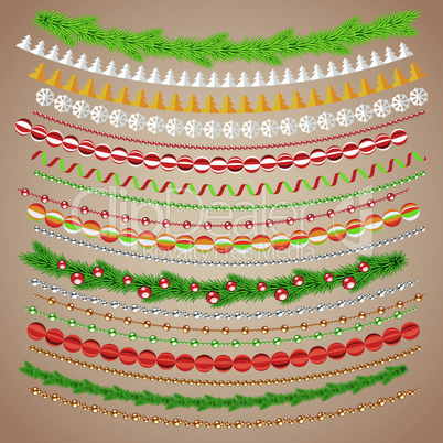 Handing Christmas Garlands Set