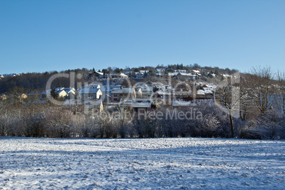 City in winter