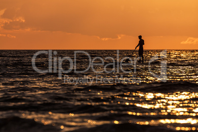 Surfpaddler auf der Ostsee