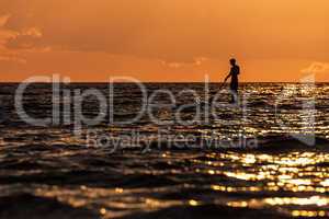 Surfpaddler auf der Ostsee