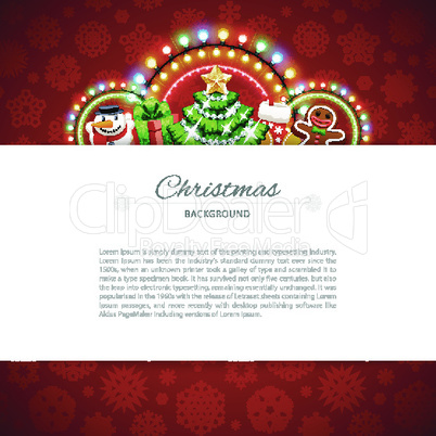 Red Christmas Background with Copy Space