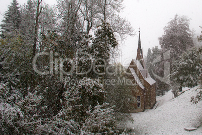 Winter landscape / snow in the village