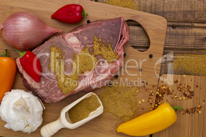 Food for cooking steak