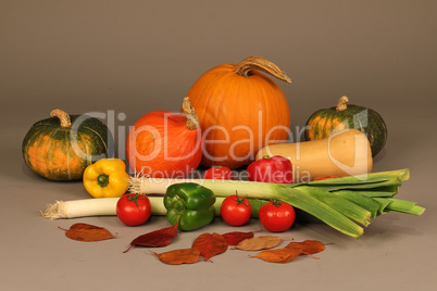 Still life with vegetables