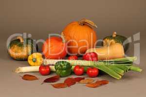 Still life with vegetables