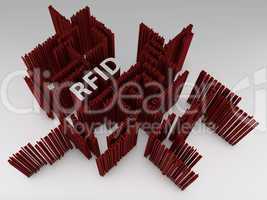 RFID - 3D-Illustration