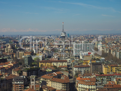 Milan aerial view