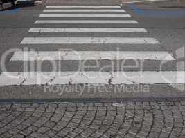 Zebra crossing sign