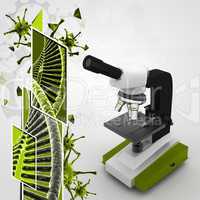 microscope on abstract background