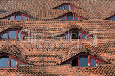 Shaped windows on the roof