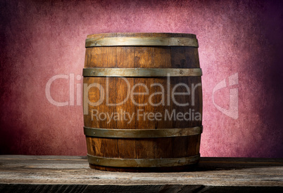 Barrel on pink background