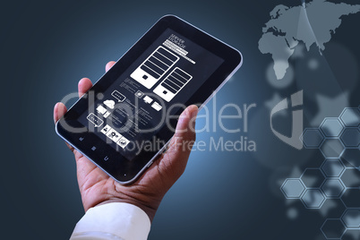 Business man showing  Smart phone