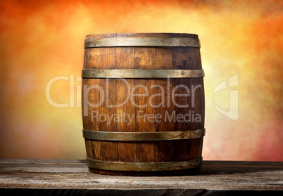 Barrel on yellow