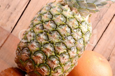 fresh pineapple with orange